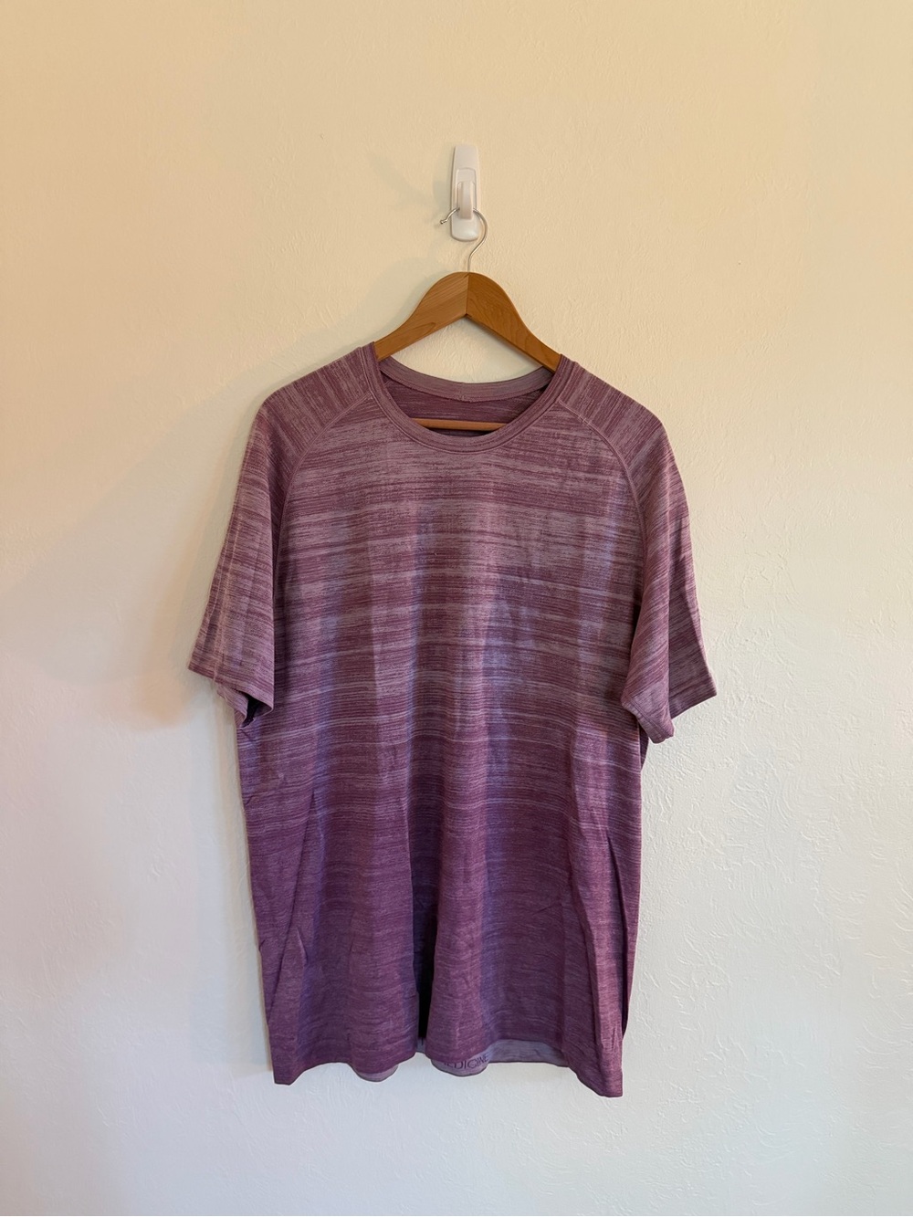 lululemon athletica Men's Heathered Purple Short Sleeve Crew